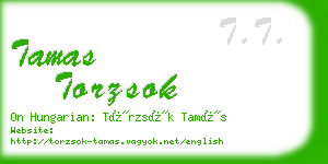 tamas torzsok business card